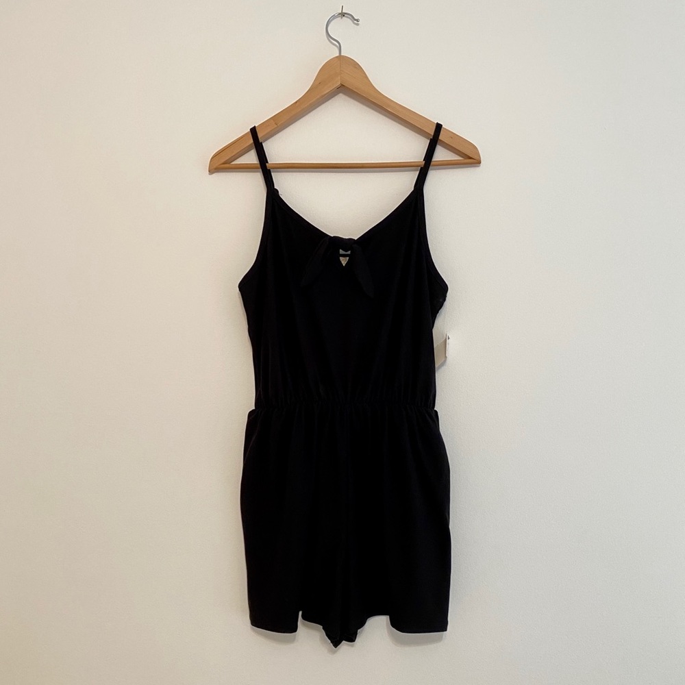 NWT Black Cinched-Waist Romper